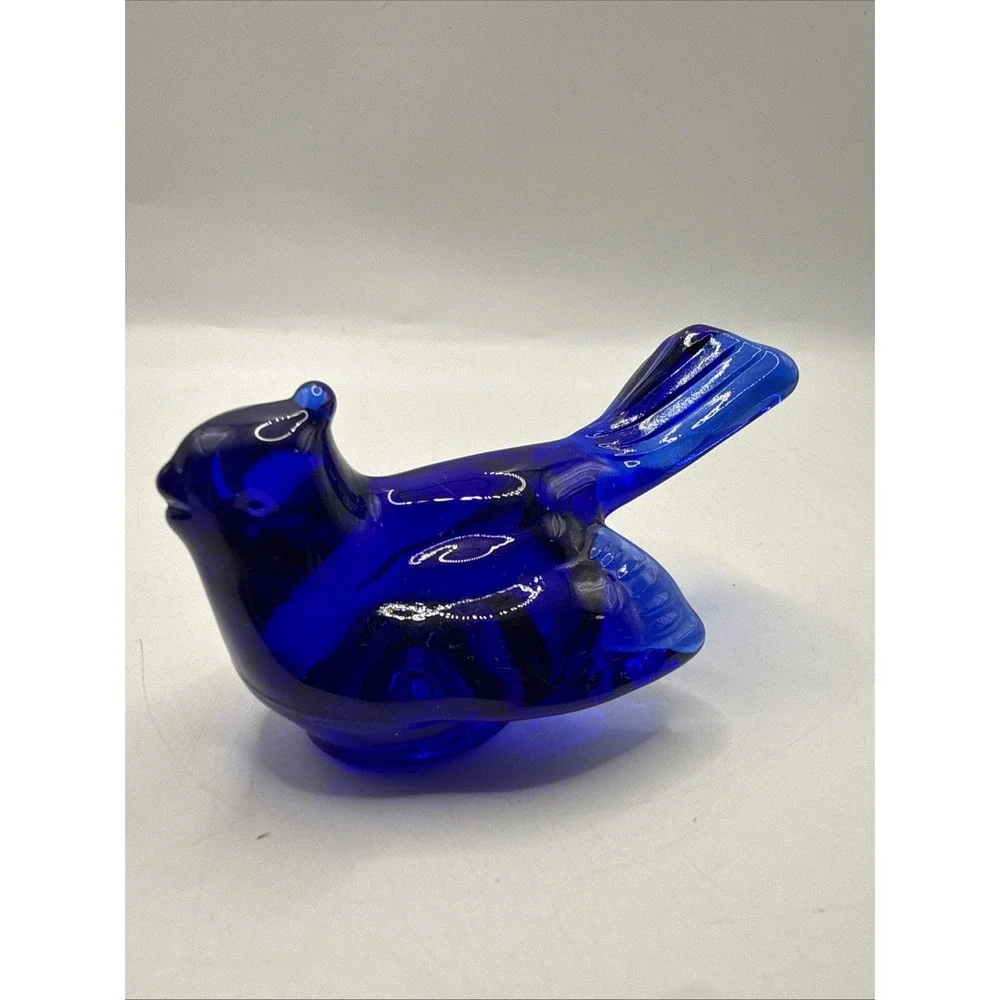 Mosser Glass Bluebird Figurine Decorative Bird